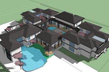 Modern Chinese-Style Multi-Story Club Resort Hotel Model in SketchUp-BIM WORLD