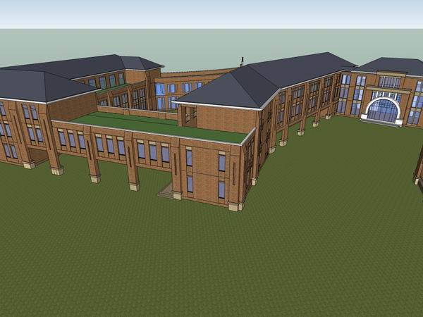 Multi-Story International Primary and Secondary School Campus in Classical Architectural Style