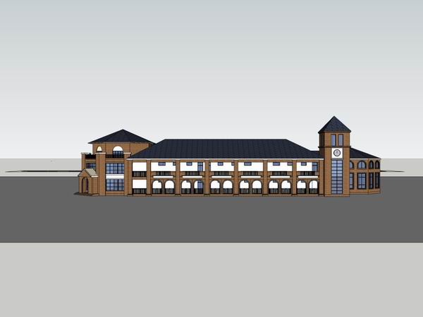 Multi-Story Classical Kindergarten School Model | Educational Campus Architecture in SketchUp
