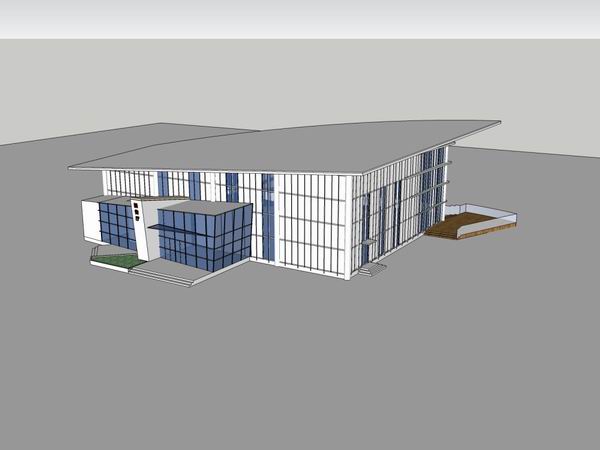 Modern Multi-Story Lecture Hall: A SketchUp Cultural Architecture Model