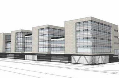 Modern Multi-Story Office Building Model in SketchUp-BIM WORLD