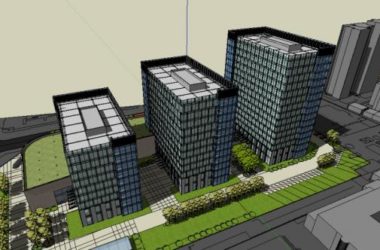 Modern Multi-Story Office Building Model in SketchUp-BIM WORLD