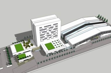 Modern Multi-Story Office Building on a Sloped Site | SketchUp Model-BIM WORLD