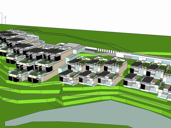 SketchUp Hotel Model: Multi-Story Ningbo Lilong Villa Resort with Modern Design