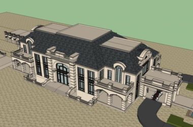 SketchUp Business Model: Multi-Story Classical Community Commercial Street-BIM WORLD