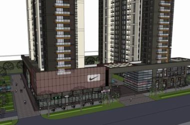 Modern High-Rise Residential with Ground-Floor Commercial Space | SketchUp Model-BIM WORLD