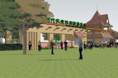 SketchUp Landscape Model: Classical-Style Tourist Scenic Area Design-BIM WORLD