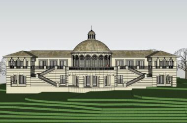 SketchUp Business Model: Catering Center with Classic Commercial Design-BIM WORLD