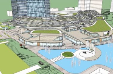 SketchUp Model of a Modern Super High-Rise Commercial and Office Complex with Ground Floor Retail-BIM WORLD