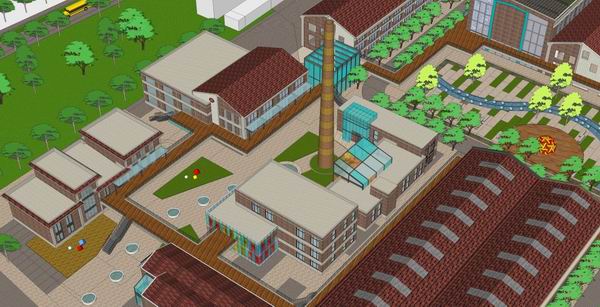 Sketchu Industrial Factory: Multi-Story Renovation Plan for Modern Industrial and Public Spaces