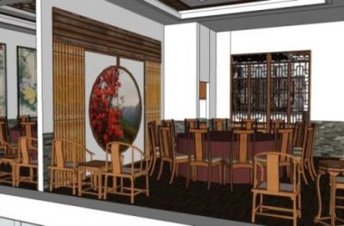 SketchUp Business Model: Modern Multi-Story Hotel and Restaurant Design-BIM WORLD