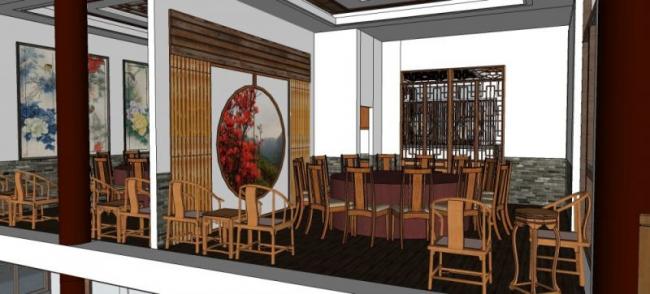 SketchUp Business Model: Modern Multi-Story Hotel and Restaurant Design