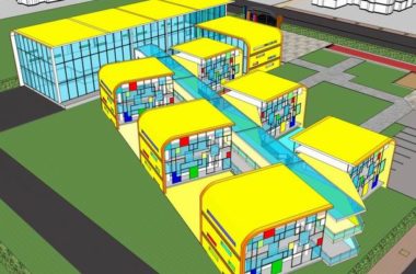 Modern Multi-Story Kindergarten Campus Design | SketchUp School Model-BIM WORLD