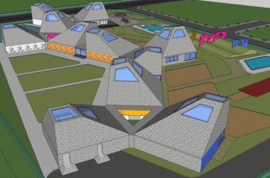 Modern Multi-Story Kindergarten School Model | Campus Architecture in SketchUp-BIM WORLD