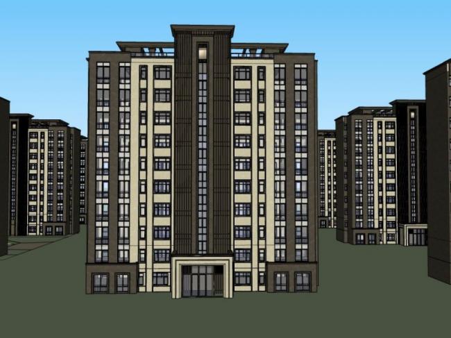 SketchUp Residential Models: Small and High-Rise Buildings in Classical Style