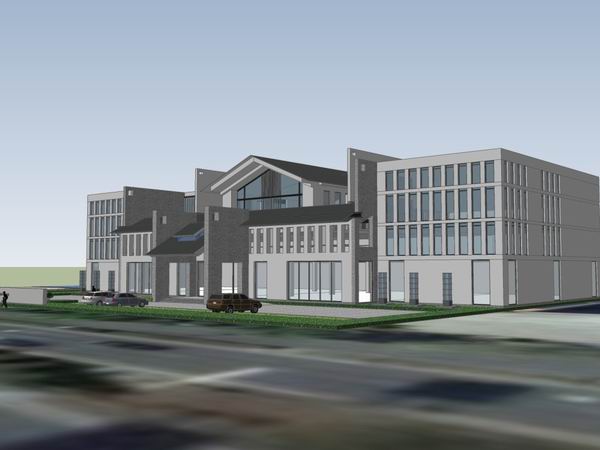 SketchUp Business Model: Multi-Story Modern Commercial Restaurant Canteen