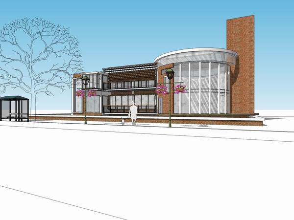 Modern Multi-Story Residential and Sales Office Model in SketchUp
