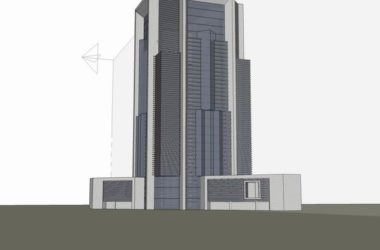 Modern High-Rise Office Building Model in SketchUp-BIM WORLD