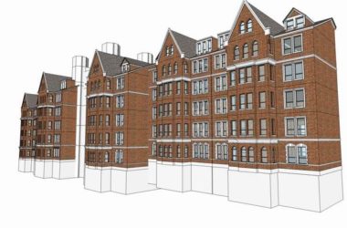 SketchUp Residential Model Featuring Multi-Story Clubhouse, Ground Floor Commercial Space, and European Classical Design-BIM WORLD
