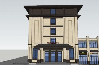 SketchUp Business Model: Classical Multi-Story Commercial Complex Design-BIM WORLD