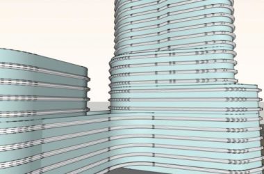 Modern High-Rise Residential with Ground-Floor Retail | SketchUp Model-BIM WORLD