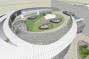 SketchUp Complex Model: Multi-Story High-Rise Commercial Office and Exhibition Hall in Modern Style-BIM WORLD