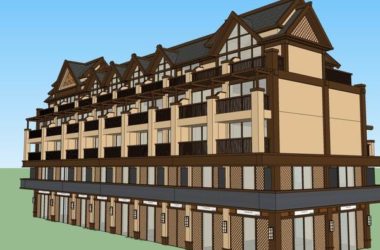 SketchUp Business Model: Multi-Story Classical Commercial Street Design-BIM WORLD