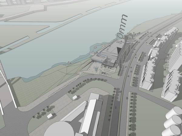 SketchUp Cultural Model: Modern Multi-Story Exhibition Hall Architecture