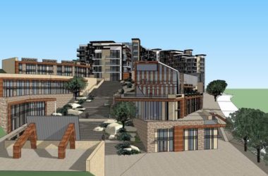 SketchUp Business Model: Modern Multi-House Mountain Commercial Street Design-BIM WORLD