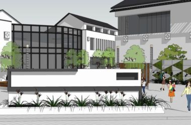 SketchUp Business Model: Modern Multi-Story Commercial Street in Chinese Style-BIM WORLD