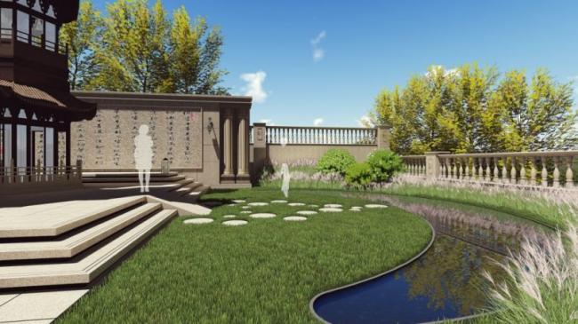 Classical Villa Landscape Design in SketchUp