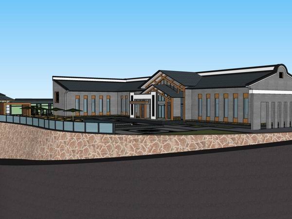 Multi-Story Hilltop Clubhouse Residential Model in Chinese Style | SketchUp Design