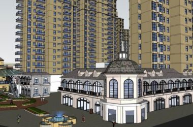 SketchUp Residential Design: High-Rise Living with Ground-Floor Retail in Spanish Classical Style-BIM WORLD