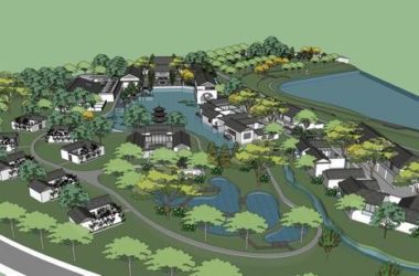 SketchUp Cultural Model: Multi-Story Garden Expo Featuring Traditional Chinese Architecture-BIM WORLD