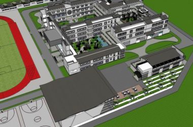 SketchUp School Model | Multi-Story Middle School Campus with Chinese Architectural Style-BIM WORLD