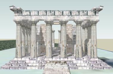 SketchUp Model of Athena Temple: Classical Ancient Architecture Design-BIM WORLD
