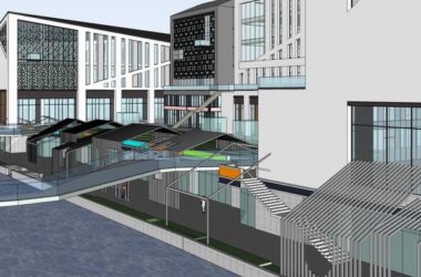 SketchUp Business Model: Multi-Story Commercial Street in Modern Chinese Style-BIM WORLD