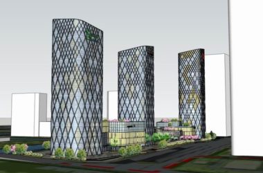 SketchUp Model of a Modern High-Rise Office and Hotel Complex-BIM WORLD