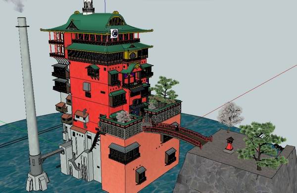 SketchUp Model of a Multi-Story Ancient Chinese Temple