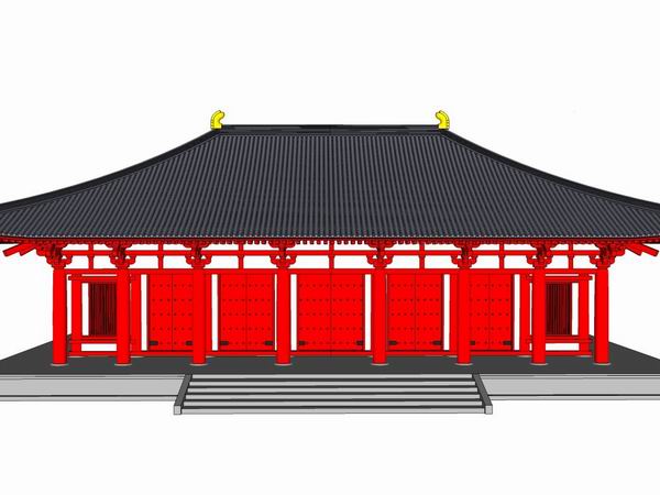 SketchUp Model of a Multi-Story Ancient Chinese Temple