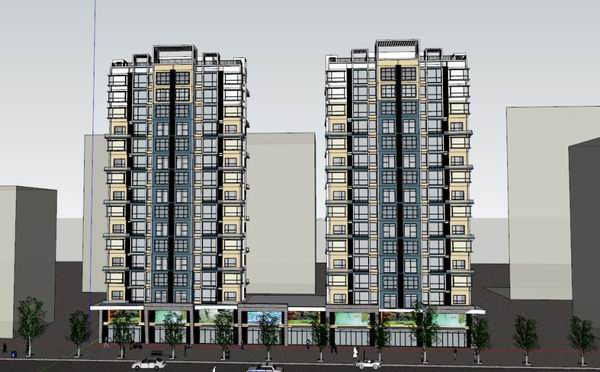 Modern High-Rise Residential Building Models in SketchUp