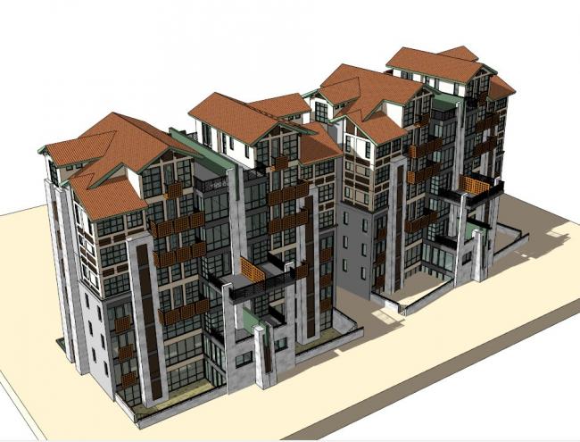 SketchUp Multi-Story Classical Residential Model