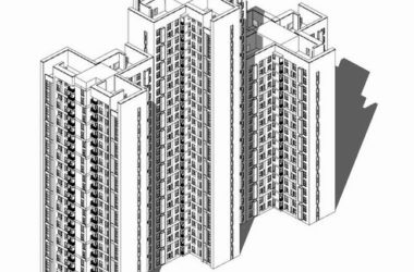 Modern High-Rise Residential Building Models in SketchUp-BIM WORLD