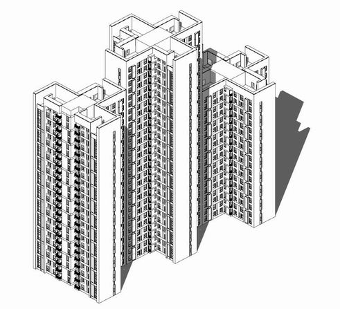 Modern High-Rise Residential Building Models in SketchUp