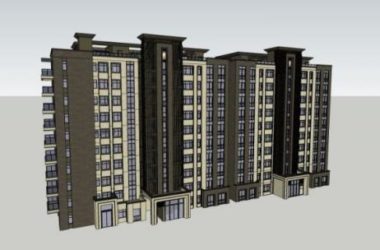 Modern High-Rise Residential Building Models in SketchUp-BIM WORLD