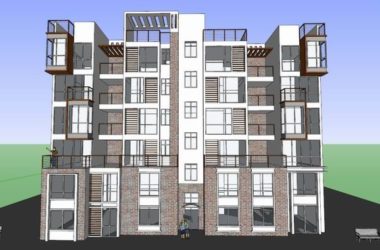 Modern Multi-Story Residential Model with Garden – SketchUp Design-BIM WORLD