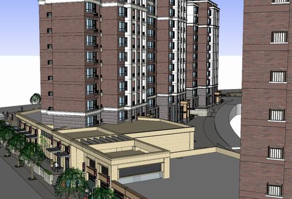 SketchUp Residential Model: Multi-Story Classical Style Home