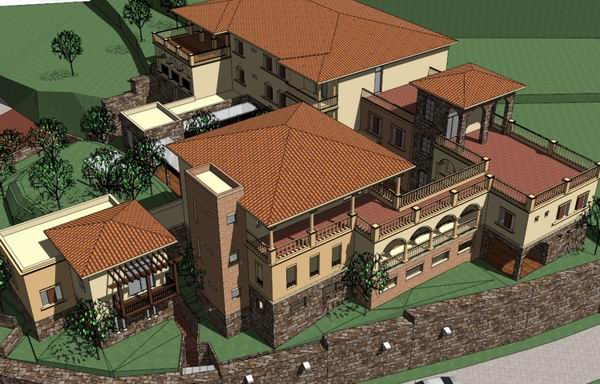 SketchUp Hotel Model: Multi-Story Classical Tuscan Residence