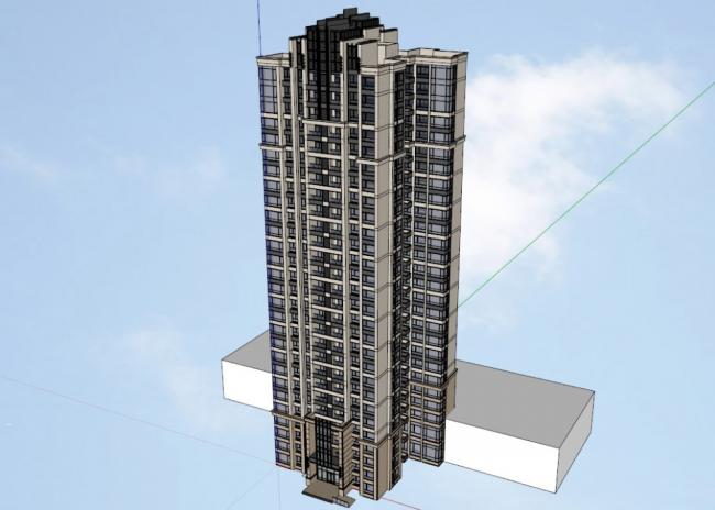 Modern High-Rise Residential Buildings | SketchUp Architectural Models