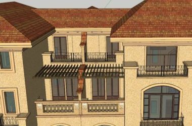 SketchUp Residential Model: Multi-Story Classical Style Home-BIM WORLD